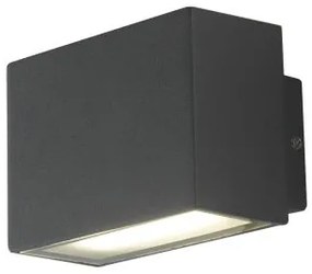 Applique led agera nera in alluminio 2x8w 1440lm 4000k ip54 6,5x18x...