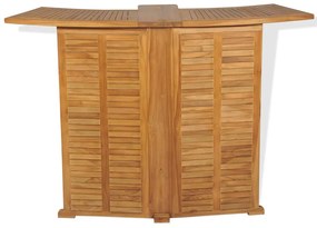 Tavolo da bar pieghevole 155x53x105 cm in massello di teak