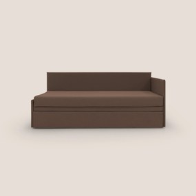 Durini Divano duplex con doppio letto in tessuto simil cotone impermeabile T13 marrone