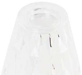 Lampada da tavolo trasparente LED IP54 ricaricabile - CRYSTAL