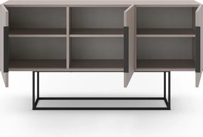 Cassettiera bassa grigio-beige 150x80 cm Titan - Marckeric