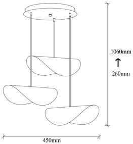 Lampadario bianco e dorato con paralume in metallo Sivani – Opviq lights