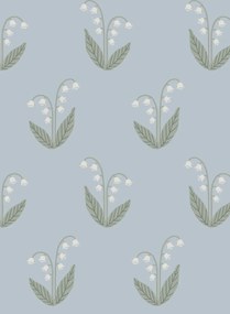 Sandberg Carta da parati Lilly - Light Blue