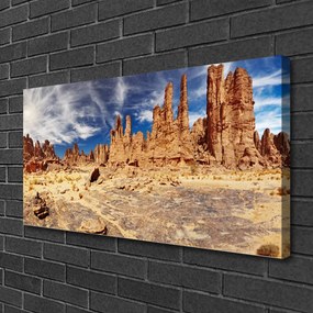 Quadro su tela Paesaggio di sabbia del deserto 100x50 cm