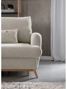 Divano angolare beige allungabile/con contenitore (con penisola a sinistra/con chaise lounge) Scandic Lagom – Miuform