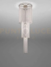 Giogali lampadadario a soffitto ca1 cristallo argento e bronzo opac...