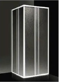 Box doccia ad angolo 68/78 cm acrilico con profilo bianco Giava Elba E01BI