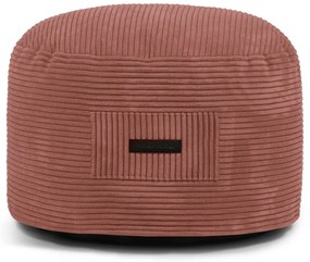 Poggiapiedi color mattone con rivestimento in velluto a coste Om 60 – SLOWDOWN