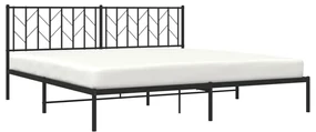 Giroletto con testiera in metallo nero 193x203 cm