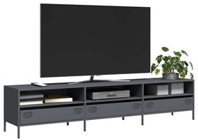 Mobile Tv Antracite 202x39x43,5 Cm Acciaio Laminato A Freddo /