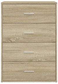 Credenze 2 pz rovere sonoma 60x31x84 cm in legno multistrato