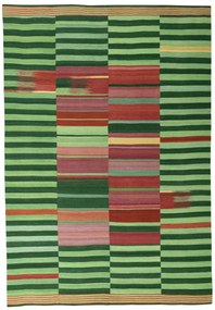 Kilim Tappeto 220 x 320 Verde (Iran) Tessuto A Mano