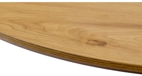 Tavolo da pranzo rotondo con piano effetto rovere ø 100 cm Cesura – Unique Furniture