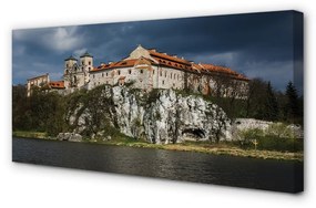 Quadro su tela Castello del fiume di Cracovia 100x50 cm