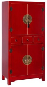 Mobiletto rosso 63x131 cm Oriente - Ixia