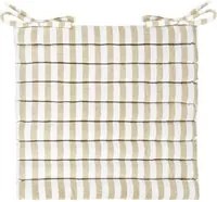Cuscino sedia 40x40 cm in cotone righe beige