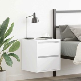 Comodini A Muro 2 Pz Bianchi 38x34x40 Cm /