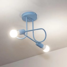 Plafoniera OXFORD 2xE27/15W/230V blu