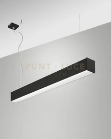 Turner sospensione nera 29w 4000k 3570lm prismatic ip40 100cm