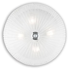 Plafoniera Classica Shell Vetro Trasparente 4 Luci E27