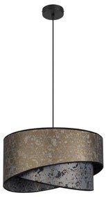 Lampadario su corda REZO 1xE27/60W/230V grigio/oro