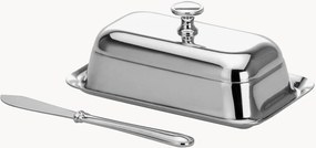 Burriera placcata in argento con coltello Henning Tin