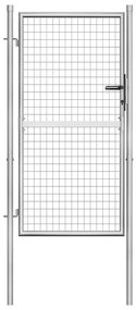 Cancello Per Giardino İn Acciaio Zincato 105x200cm Argento /