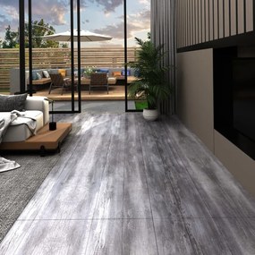 Listoni Autoadesivi İn Pvc 5,21 M² 2 Mm Legno Grigio Opaco /