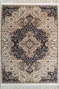 Tappeto Imperial orientale blu e beige, L 190 x L 133 cm