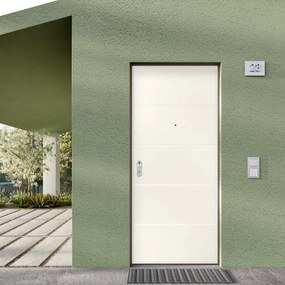 Porta blindata DI.BI. Linee bianco L 80 x H 210 cm apertura destra