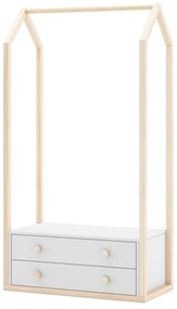 Armadio a giorno bianco per bambini 80x170 cm Esteban - Marckeric