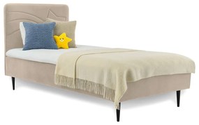 Letto per bambini beige con contenitore 120x200 cm Star - Scandic