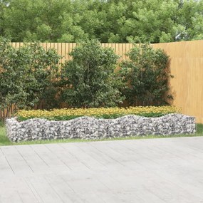 Gabbione Ad Arco Con Letto Rialzato 400x100x50 Cm Ferro Zincato /