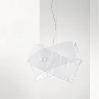 Lampadario Contemporaneo Agnese Metallo Finitura Cromo 2 Luci E27 53Cm