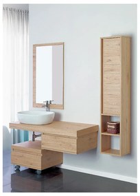 mobile bagno sospeso moderno SHELF L.120cm con lavabo e specchio