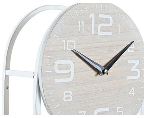 Orologio da Parete DKD Home Decor Naturale Metallo MDF Bianco (25,5 x 11,5 x 71 cm)