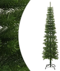 Albero di Natale Artificiale Sottile con Base in PE, 240 cm