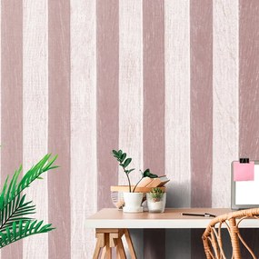 Carta da parati – Motivo di legno in rosa splendido