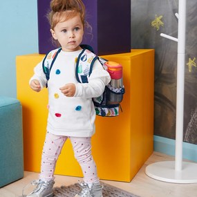 Bottiglia termica con cannuccia 350 ml – rosa/arancione