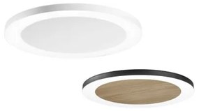 Plafoniera led samsara bianca/legno 35w 5300lm cct 40x4,2cm led-sam...