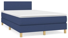 Letto A Molle Con Materasso E Led Blu 120x190 Cm İn Tessuto /