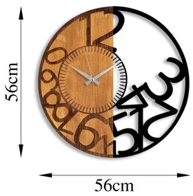 Orologio da parete diametro 56 cm 1xAA legno/metallo