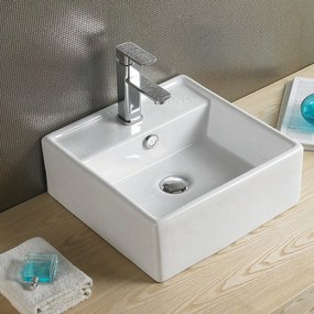 Lavabo D'Appoggio 46x46 Cm Rubicer "Break The Rules" Bianco Opaco