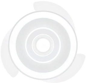 Ventilatore da soffitto LED Isy pale retrattili trasparenti, struttura bianca ø 50 cm silenzioso con telecomando