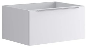 Cassettone bagno Brera 1 cassetto P 45.5 x L 59.5 x H 30 cm laccato opaco bianco