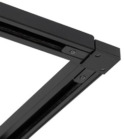 Sistema a binario industriale nero con 5 faretti monofase - Suplux