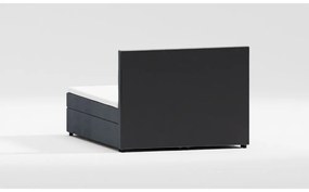 Letto boxspring grigio con spazio contenitivo 200x200 cm - Ropez