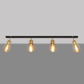 Faretto TUBE 4xE27/15W/230V oro/nero