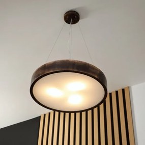 Brilagi - Lampadario LED su cavo CARVALHO SMOKEY 3xE27/60W/230V rovere Ø 47,5 cm