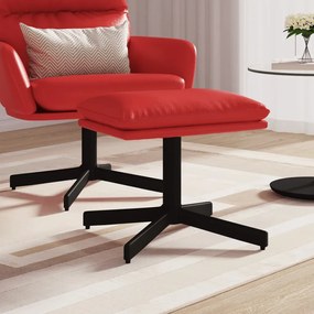 Poggiapiedi 60x60x36 cm in Similpelle, design elegante e funzionale per ogni ambiente, Rosso Vino